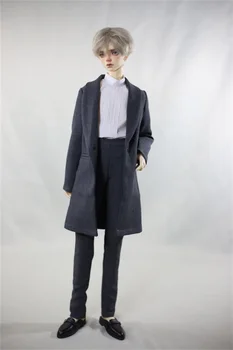 Одежда BJD A413 Серое пальто с фруктовым воротником, разделенное на 2 части в 1/4, 1/3 и третичную части, аксессуары для кукол ID75