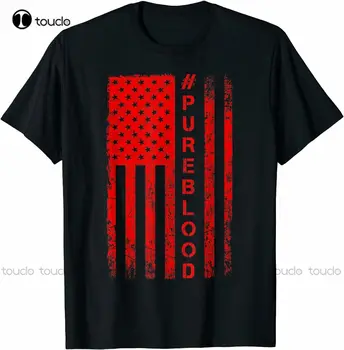 Бесплатная Доставка США Американский Флаг Пустыня Цифровая #Чистокровная Футболка Pure Blood Football Mom Shirt Fashion Funny New Xs-5Xl Цифровая печать