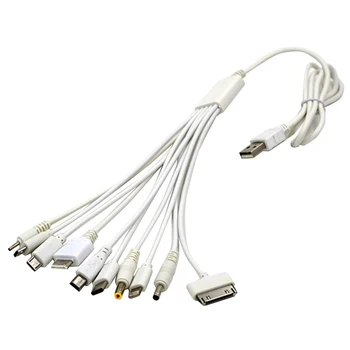 Новый 10 дюймов 1 USB Многофункциональный кабель-адаптер зарядного устройства USB для мобильного телефона iPhone6 / 7