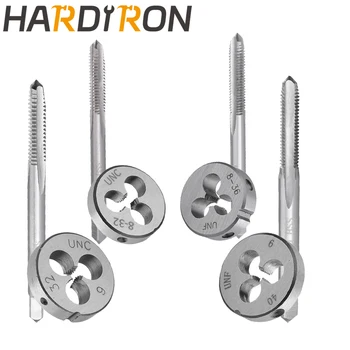 Hardiron 6-32 6-40 8-32 8-40 Набор метчиков и штампов правосторонний, метчики с резьбой HSS и круглые штампы
