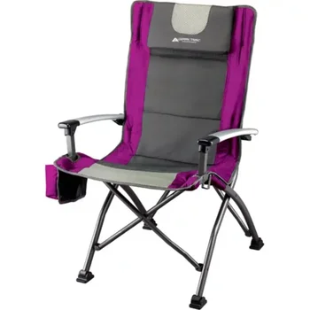 Походный стул Ozark Trail с высокой спинкой, розовый, с подстаканником, карманом и подголовником, складное кресло для взрослых | США | НОВИНКА